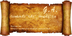 Gombkötő Angéla névjegykártya